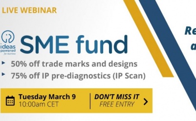 Upcoming Webinar: €20 m SME Fund for Intellectual Property. Get your refund! Questions & Answers photo